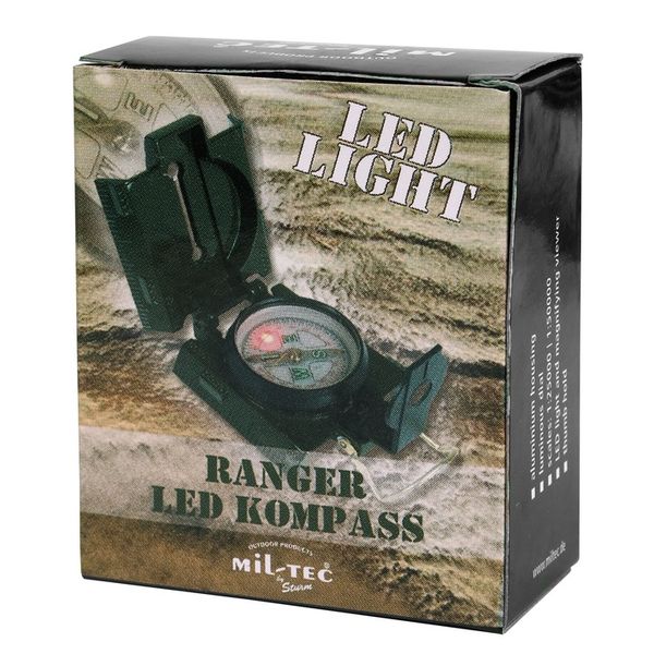 KOMPAS TURYSTYCZNY BUSOLA METALOWY MIL-TEC US RANGER PODŚWIETLANY OLIVE zdjęcie 8
