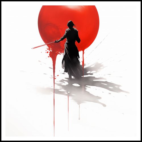 Plakat 100x100cm Samotny Samuraj na Arena.pl