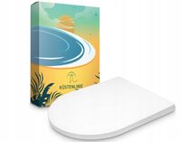 Deska sedesowa Coastline Linia brzegowa biały duroplast Wolnoopadająca