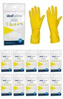 Rękawice Gospodarcze Lateksowe / Żółte / Rozmiar: 8 - M / Ideall Yellow