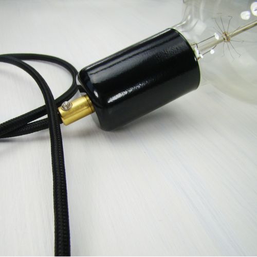 Lampa Wisząca Pająk 7 Czarny Połysk Z Mosiądzem na Arena.pl