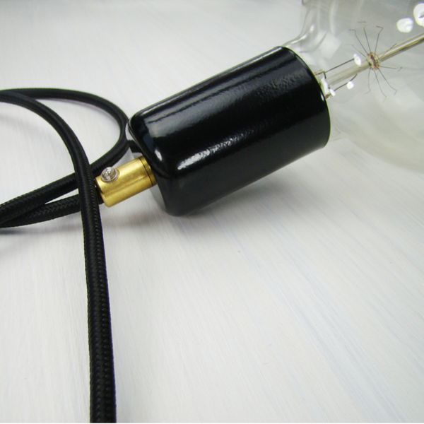 Lampa Wisząca Pająk 7 Czarny Połysk Z Mosiądzem zdjęcie 6