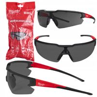 Okulary ochronne ciemne przeciwodpryskowe odporne na zarysowania Milwaukee