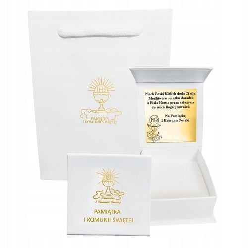 NASZYJNIK SREBRNY KRZYŻYK ŁAŃCUSZEK CHRZEST KOMUNIA GRAWER 925 na Arena.pl