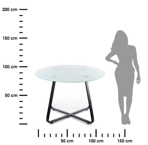 Stół okrągły Tika Black 110 cm na Arena.pl