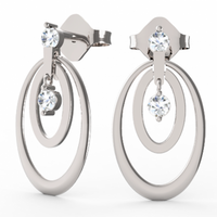 SREBRNE KOLCZYKI OWALNE NA SZTYFT SREBRO PRÓBY 925