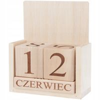 KALENDARZ WIECZNY drewniany ozdoba na biurko