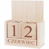 KALENDARZ WIECZNY drewniany ozdoba na biurko
