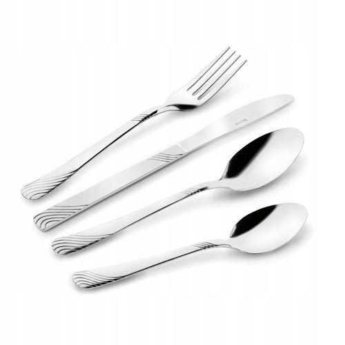 Nierdzewne SZTUĆCE OBIADOWE kpl DLA 6 OS zestaw sztućców DO ZMYWARKI Tadar na Arena.pl