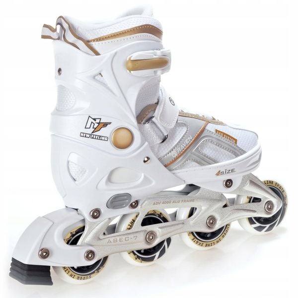 Rolki Regulowane RAVEN Pulse White/Gold 37-40 zdjęcie 4