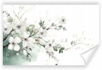 Fototapeta PREMIUM STRUKTURA ZMYWALANA NA WYMIAR gałązka białych kwiatów