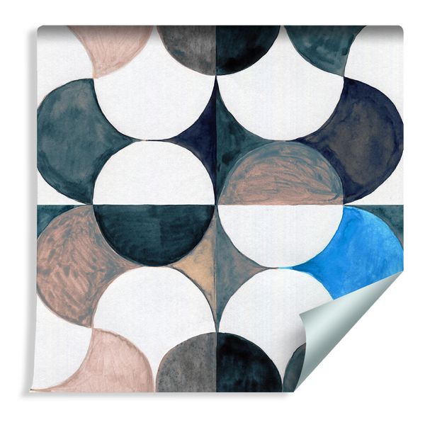 Tapeta GEOMETRYCZNA - Abstrakcja Malowana Akwarelą zdjęcie 1
