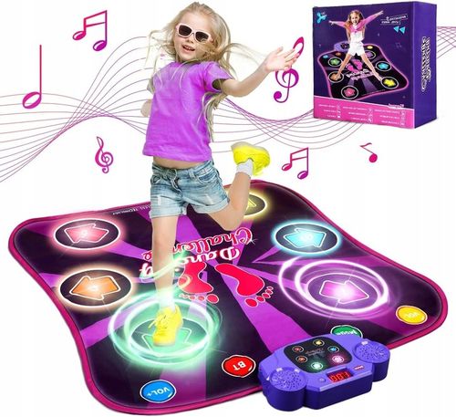 gra dla dzieci mata taneczna pianinko gra muzyczne wyzwanie 5 trybów 6 led na Arena.pl