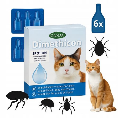 Krople Canac przeciw kleszczom, przeciw pchłom 6 ml 20 g na Arena.pl