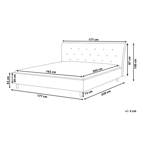 Łóżko tapicerowane 160 x 200 cm jasnoszare SAVERNE na Arena.pl