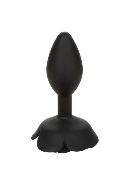 Large Rose Anal Plug Black zdjęcie 4