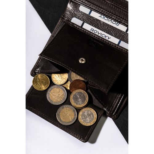 męski portfel ze skóry naturalnej z zakładkami na karty - rovicky na Arena.pl