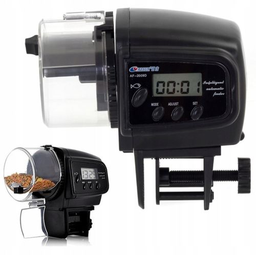 Automatyczny karmnik dla ryb LCD dozownik karmidło IDEALNY W CZASIE URLOPU na Arena.pl