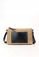 Monnari - torebka listonoszka koszyk kieszonka beżowo-czarny BAG0400