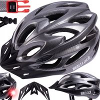 KASK ROWEROWY NA ROWER MĘSKI DAMSKI REGULOWANY WYGODNY Z LAMPKĄ 58-61 CM