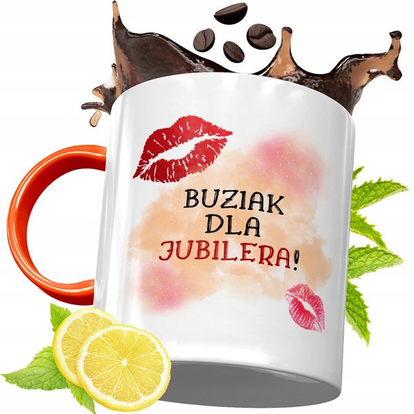 Kubek Pomarańczowy Dla Jubilera Prezent Z Nadrukiem Ze Zdjęciem zdjęcie 1