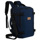 plecak podróżny w granatowym kolorze, dwukomorowy