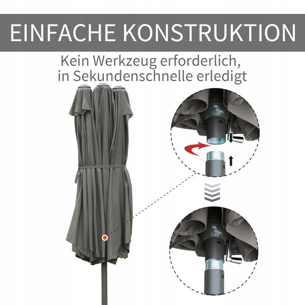 Sonnenschirm Dunkelgrau zdjęcie 9