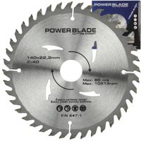 TARCZA WIDIOWA 140mm*40T*22.2 POWER BLADE