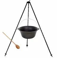 KOCIOŁEK WĘGIERSKI ŻELIWNY MYŚLIWSKI 8 L STOJAK