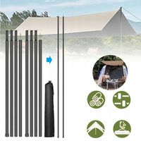 DRĄŻKA NAMIOTOWEGO 2 X 2 M REGULOWANY TELESKOPOWY MASZT NAMIOTOWY 50-200 CM