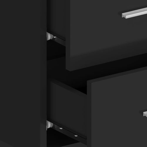 Szafka nocna ścienna, czarna na Arena.pl