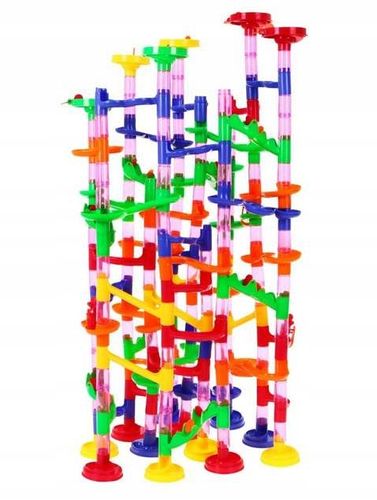 Bardzo Duży Tor Kulkowy dla kulek KULODROM 219 el Zjeżdżalnia Klocki na Arena.pl