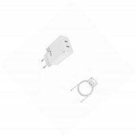Ładowarka sieciowa GaN 45W dwa USB-C z kabelem do Samsung Galaxy S23 Plus