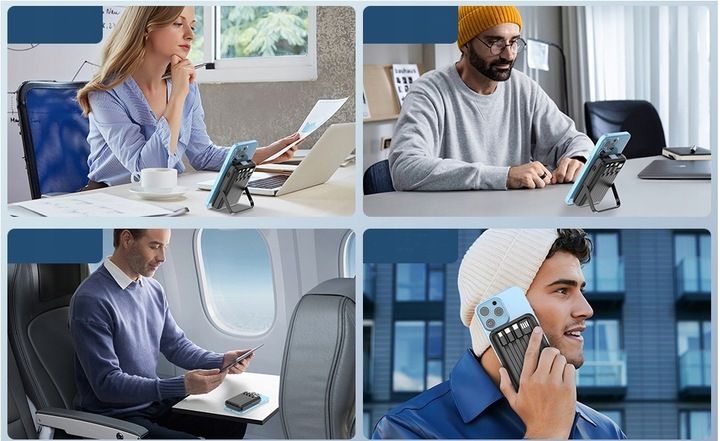 SZYBKI BEZPRZEWODOWY POWER BANK z MagSafe INDUKCYJNY PODSTAWKA 10000mAh zdjęcie 4