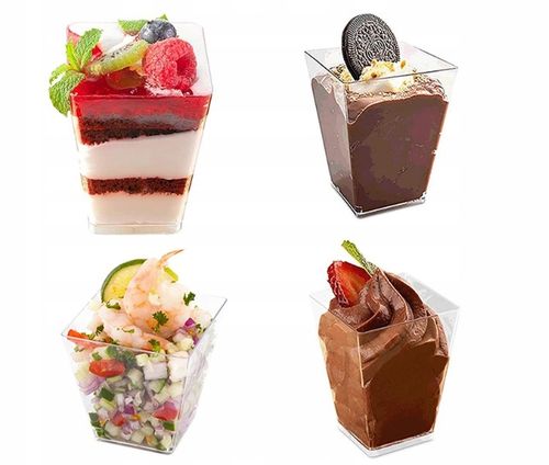 KWADRATOWE POJEMNIKI NA DESERKI 200ML 50 SZT na Arena.pl