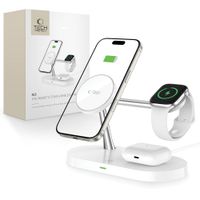TECH-PROTECT ŁADOWARKA 3W1 MAGSAFE BIAŁA IPHONE AIRPODS WATCH
