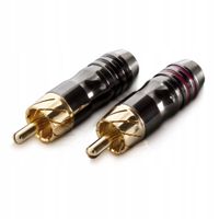 2 x Sinuslive CS wtyk montażowy na przewód kabel RCA / Cinch - 2szt