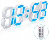 Zegar elektroniczny z pilotem LED budzik termometr timer sterowany