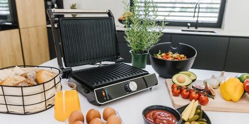 Grill Elektryczny Regulacja Temperatury Powłoka Non-Stick do Zmywarki na Arena.pl