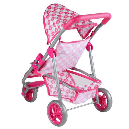 WOOPIE ROYAL Trójkołowa Spacerówka Wózek dla Lalek Serce Róż na Arena.pl