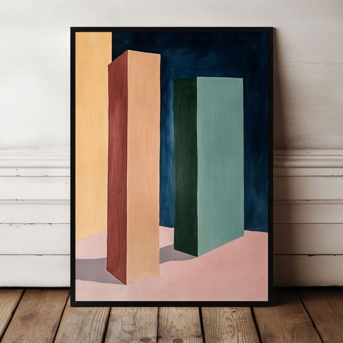 Plakat kompozycja geometryczna w ramce 30x40 cm w czarnej ramie na Arena.pl