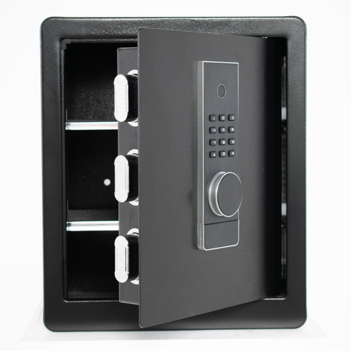 Pancerny Domowy Sejf Biometryczny Na Odcisk Palca 45x38x30 cm Czarny na Arena.pl