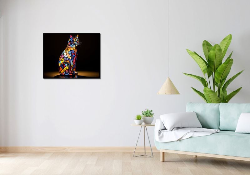 Plakat 76x60,5cm Koci Witraż zdjęcie 4