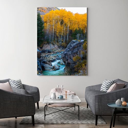Obraz na płótnie - Canvas, Potok w lesie 60x90 na Arena.pl