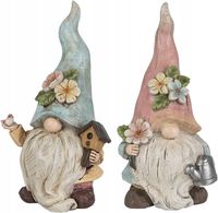 2X FIGURKI SKRZATÓW OGRODOWYCH 23CM PARA DEKORACYJNA