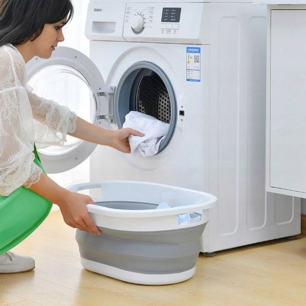 Miska składana owalna AIDA cm biało-szara COMPACT 25L zdjęcie 9