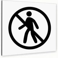 Tabliczka DIBOND ZAKAZ WCHODZENIA BIAŁA Tablica nierdzewna NADRUK UV