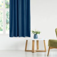 Zasłona VILA velvetowa na taśmie wave 135x245 indygo  Homede