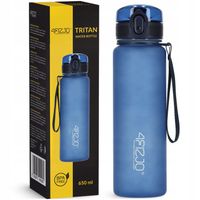 BUTELKA BIDON NA WODĘ NAPÓJ TRITANOWA SZCZELNA SPORTOWA Z PODZIAŁKĄ 650 ml