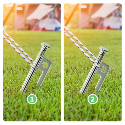 kotwy do trampoliny Solidne kotwa do ziemi 9mm 30cm 8szt z workiem srebrny na Arena.pl